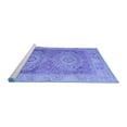 thumbnail image 2 of Ahgly Company Machine Washable Indoor Square Oriental Blue Modern Area Rugs, 5' Square, 2 of 4
