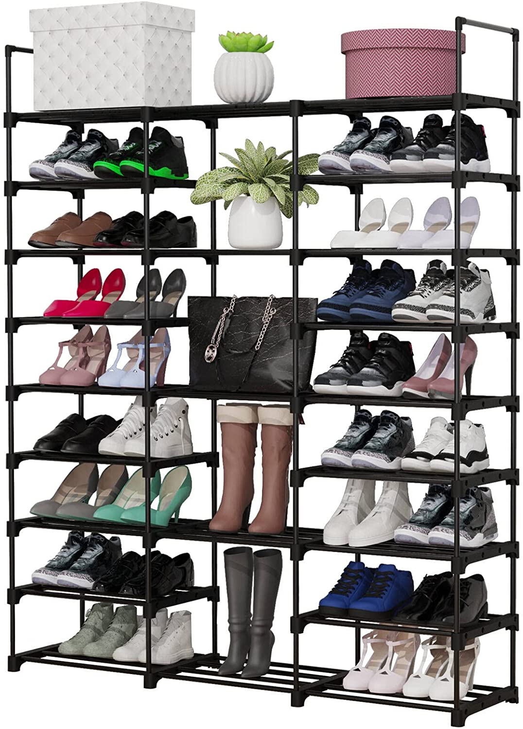 Eapele 9 Tier Large Shoe Rack Sturdy Shoe Storage Organizer Holds up to 5058 PairsDIY