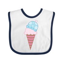 Inktastic Valentine's Day Ice Cream Cone Boys or Girls Baby Bib