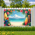 thumbnail image 6 of Tropical Design Beach Banner Hawaiian Surfboard Luau Decoration for Summer Party Outdoor Event, 6 of 7