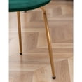 thumbnail image 4 of Roundhill Furniture Avant 5-Piece Round Dining Set, Trestle Dining Table with 4 Side Chairs, Green, 4 of 14