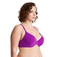 thumbnail image 2 of Curve Muse Women's Plus Size Padded Underwire Full Coverage Bra-2PK-Purple,Teal-34DD, 2 of 6