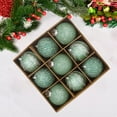thumbnail image 4 of Beautynvta 9 Pcs Christmas Ball Ornaments, 3.15'' Glitter Shatterproof Plastic Christmas Tree Ornaments, Sequin Xmas Tree Hanging Balls for Christmas Decoration, 4 of 6