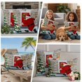 thumbnail image 5 of Christmas Santa Outdoor Waterproof Pillow Covers, Xmas Tree Farmhouse Snowflake Decorative Rectangle Throw Pillowcase Sofa Cushion Sham for Patio/Couch/Chair, 20"x12" 2 Pack, 5 of 8