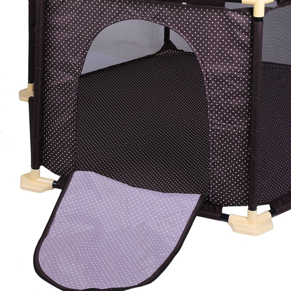 Portable Baby 6 Panel Gate Playsafe Play Yard Infant Pet Secure Portable Baby 6 Panel Gate Playsafe Play Yard Infant Pet Secure Surround Game Fence Safety Crawling Guardrail Com