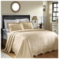 thumbnail image 1 of Superior 100% Cotton Geometric Fret Scalloped Bedspread Set Ivory / King, 1 of 1