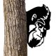 thumbnail image 4 of Decoraciones acero Peek-A-Boo volteando el signo metal Peeping Animal Wall Art Ornament (3), 4 of 8