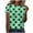 New1/Green, variant on Otvok Womens Fashion Dog Paw Print Short Sleeve Out Blouse Funny Round Neck T-Shirt