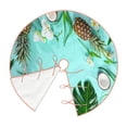 thumbnail image 3 of Balery Tropical Pineapple Printed Christmas Tree Skirt , Merry Christmas Party Christmas Tree Decoration,Adjustable Tree Skirt-48", 3 of 8