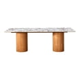 thumbnail image 2 of Pemberly Row Modern Ceramic White Marble Rectangular Dining Table, 2 of 6