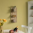 thumbnail image 2 of Natural Wooden Three Sliced Log Wood Shelf Display for Entryway, Kitchen, and Outdoor, 2 of 7