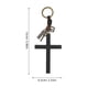thumbnail image 2 of WEUVEB Llaveros Decorativos En Cuero Negro Con Cruz Vintage Para Llaves De Casa Y, 2 of 8