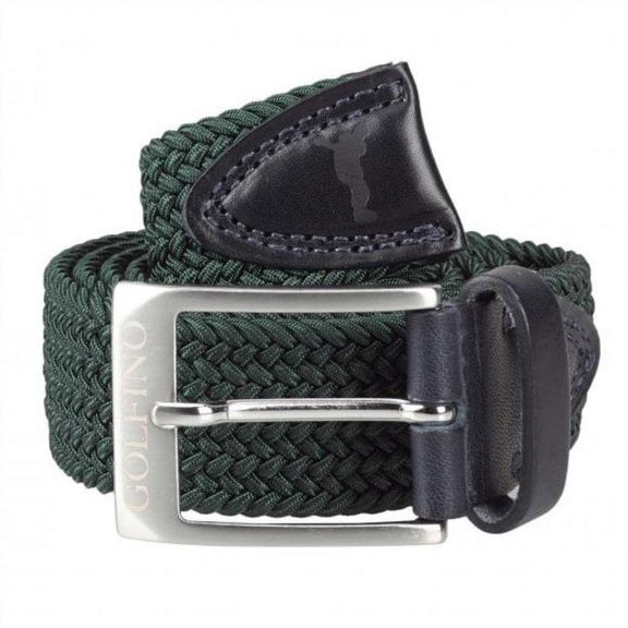Golfino - BLACKWATCH BRAIDED BELT, Men's Woven Golf Belt (Spruce Green 42"/Large)