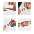 thumbnail image 4 of Terminales Irfora Conectores de cable de 10 piezas Conectores de empalme compactos Conjunto de conectores de cable Conectores de bloqueo de palanca Conector de cable de cableado universal Terminales d Irfora Terminales, 4 of 7