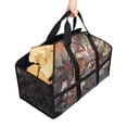thumbnail image 1 of Portador de leña para leña, bolsa de transporte de madera de lona resistente, soporte para leña con asas, 1 of 12