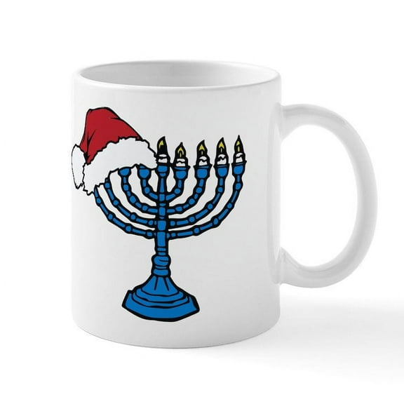 CafePress - Hanukkah And Christmas - 11 oz Ceramic Mug - Novelty Coffee Tea Cup