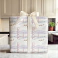 thumbnail image 4 of Golden Gate Bridge Santa's Reindeer Snowy Watercolor Christmas Gift Wrapping Paper, 4 of 7