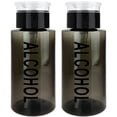 thumbnail image 1 of Pana High Quality 7oz Liquid Pump Dispenser With Alcohol Label - Black (2 Bottles), 1 of 3
