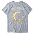 thumbnail image 3 of JURANMO Clearance Sale Total Solar Eclipse Gifts for Women 2025 Summer Short Sleeve T Shirts Casual Round Neck Pullover Blouses Cotton Basic Tees Tops Gray XXXL, 3 of 5