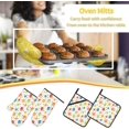 thumbnail image 6 of Easter Oven Mitts and Pot Holders Sets 4 pcs, Kitchen Oven Gloves Heat Resistant BBQ Gloves Non Slip for Chef, 6 of 6