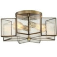 thumbnail image 1 of Meridian M60004NB 2 Demi-Couchage Léger - Verre Ensemencé Clair avec Laiton Naturel, 1 of 1