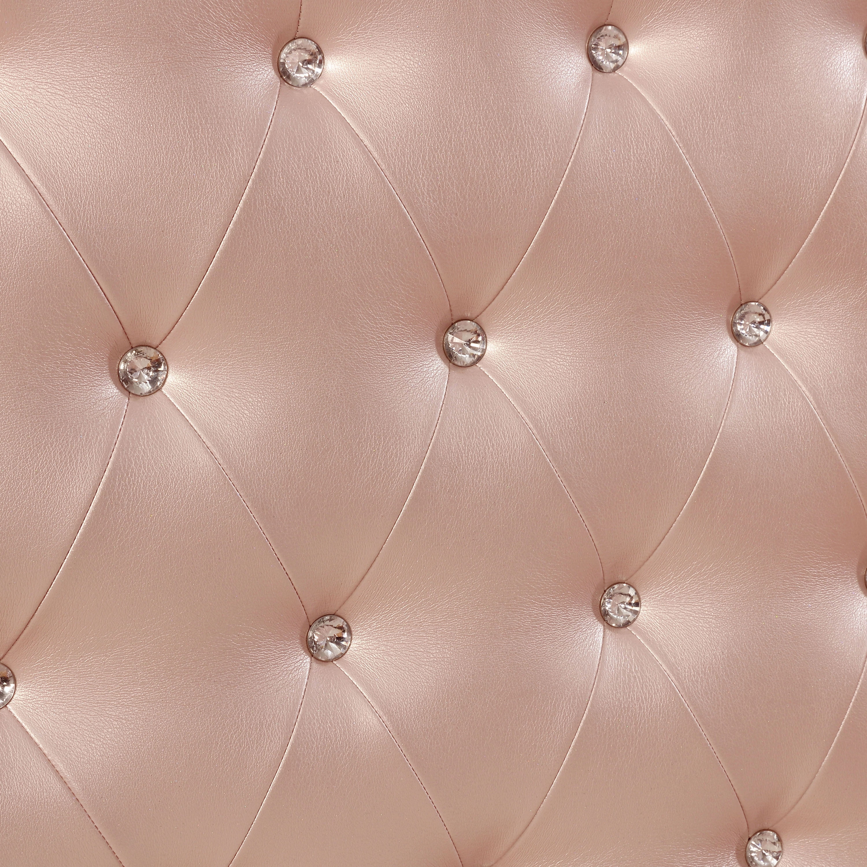 Furniture of America Mikke Contemporary Panel Bed, Full, Rose Gold