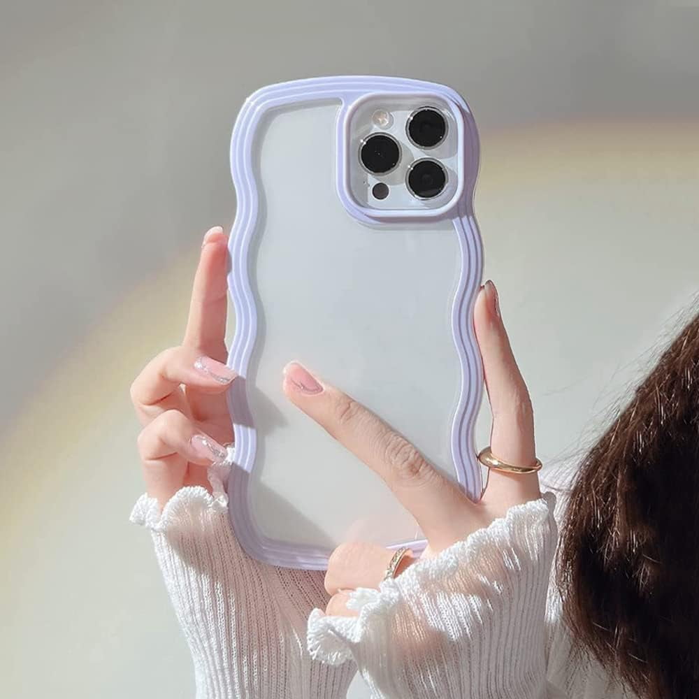 Wave Frame Clear Case for iPhone 11 6.1 inch, Curly Clear Phone
