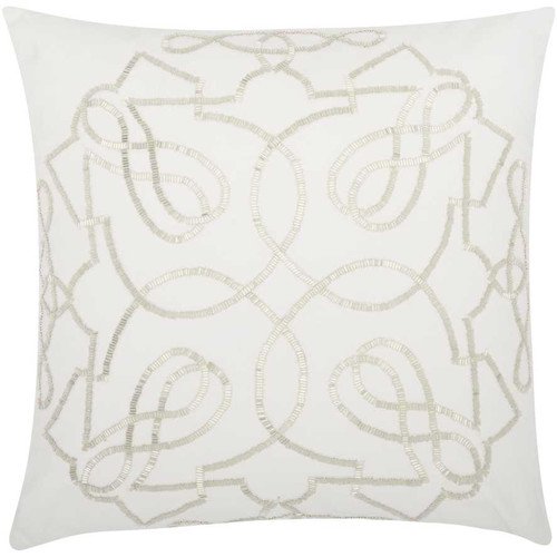 Kathy Ireland Gold Beads Infinity Silver Throw Pillow Walmart Com Walmart Com