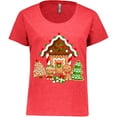 thumbnail image 3 of Inktastic Gingerbread House Christmas Women's Plus Size T-Shirt, 3 of 5