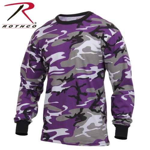 Rothco Long Sleeve Colored Camo T-Shirt - Ultra Violet