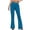 Blue, variant on hoksml Women's High Waist Flare Pants, Solid Color Stretch Yoga Pants with Back Zipper