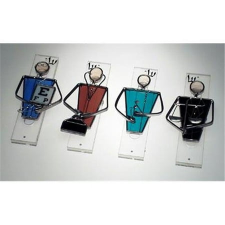 Judaica Kingdom SF-MZ-3204-27 Handmade Glass & Stained Glass Mezuzahs - Professionals Mezuzah I - Opthamologist,