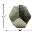 thumbnail image 5 of Bergamo Art 10" Tall Decorative Handmade Aluminum Diamond Flower Vase in Nickel, 5 of 5