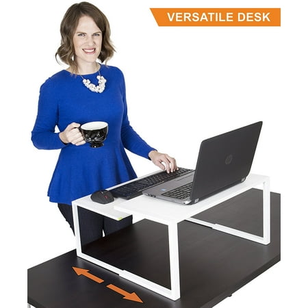 The Original Adapt-a-Desk by Stand Steady | 2 Piece Interchangeable Desk | Set of 2 Small Tables, Use As Standing Desk, Laptop Stand, Side Tables Set, Nesting Stand Up Desks &