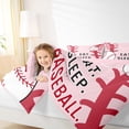 thumbnail image 3 of Erosebridal Teens Eat Sleep Baseball Twin Bedding Sets 7-Piece,Sport Gamer Bedding Comforter Set for Kids Boys Girls,Pink Reversible,Ultra Soft Home Decor, 3 of 6