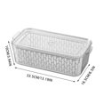 thumbnail image 2 of Vegetable and Fruit Storage Box Clearance Kelly Refrigerator Storage Box Fresh-Keeping Box Food-Grade Sealed Storage Box Egg Storage Box , 1X Drain Basket and Fresh-Keeping Box, 2 of 2