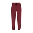 thumbnail image 4 of SYMOID Big & Tall Men’s Polyester Jogger Pants - Size 4XL Wine Color, Elastic Drawstring Waist, Cuffed Ankles, Quick-Drying Casual Athleisure Pants, 4 of 7
