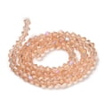 thumbnail image 2 of Transparent Electroplate Glass Beads Strands AB Color Plated Faceted Bicone Sandy Brown 4x4mm Hole: 0.8mm about 82~85pcs/strand 30.5~31cm, 2 of 4
