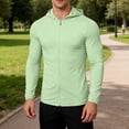 thumbnail image 4 of Fwqbns Mens Long Sleeve Zippered Hooded Sun Protection Shirt, Lightweight Quick-Dry Fabric, UPF 50+, Ideal for Outdoor Sports, Fishing, Running, and Hiking, 4 of 9
