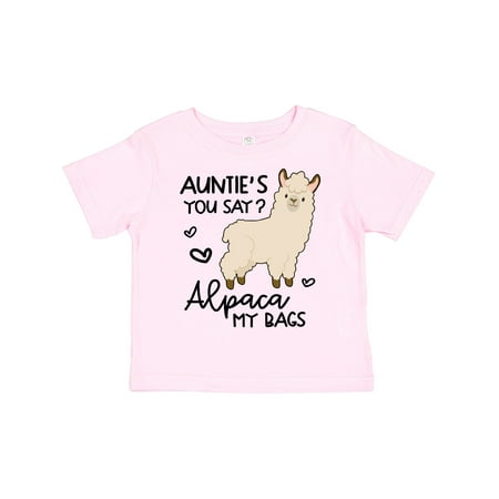 

Inktastic Auntie s You Say Alpaca My Bags Gift Toddler Boy or Toddler Girl T-Shirt