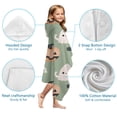 thumbnail image 7 of Cute Halloween Ghost Pumpkin Pattern Hooded Bath Towel，60"x35" for Ages 3 To 12 Kids, Quick Dry Lightweight Soft Microfiber Hood Beach Towel Cover Up for Kids, 7 of 7