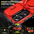 thumbnail image 4 of Decase Sliding Lens Cover Phone Case for Samsung Galaxy S26,Heavy Duty Protective Cover with Metal Ring Kickstand,Shock-Absorbent PC+TPU Hybrid Cover,Red, 4 of 9
