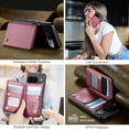thumbnail image 4 of Allytechgroup Wallet Case for Google Pixel 9 / 9 Pro with Credit Card Holder, [RFID Blocking] [Camera Screen Protection] PU Leather Magnetic Clasp Kickstand Shockproof Protective Case, Winered, 4 of 10
