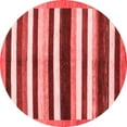 thumbnail image 1 of Ahgly Company Machine Washable Indoor Round Abstract Red Modern Area Rugs, 7' Round, 1 of 4