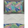 thumbnail image 3 of Leaves Comforter & Sham Bedding Set, Tropical Forest Foliage Design with Hawaiian Nature Elements Banana Syngonium, 3 pcs Duvet Set Microfiber Filling Quilt, 5 Sizes, Multicolor, by Ambesonne, 3 of 4