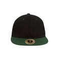 thumbnail image 2 of TopHeadwear Polyester Two-Tone Flat Bill Snapback - Black/Green, 2 of 2