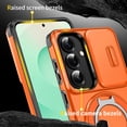 thumbnail image 5 of Asuwish Compatible with Samsung Galaxy S26 Plus S26+ 5G Phone Case Slide Camera Cover Tempered Glass Screen Protector Stand Ring Holder Rugged Slim Cell for S26plus 26S + S 26 26+ Women Men Orange, 5 of 10