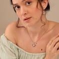 thumbnail image 3 of LeCalla 925 Sterling Silver Rose Gold Plated I Love You Always and Forever Engraved CZ Heart Pendant Necklace for Women and Teen 18" Inch, 3 of 8