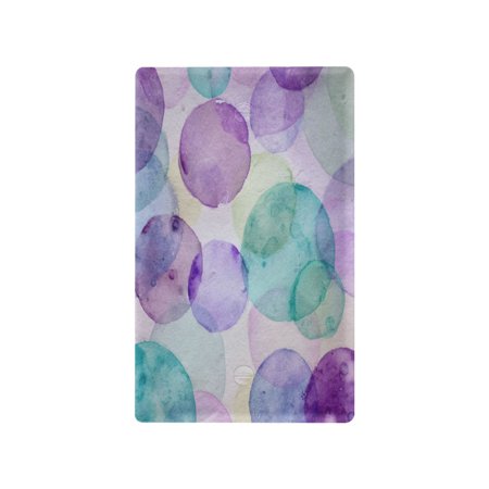 IAUYY Retardant PC Material Unused Outlet Cover Switch Plate Covers Easy DIY Installation with Screws Light Switch Cover Plate Urple and Teal-colored Circles