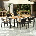 thumbnail image 4 of Gymax Patented 7PCS Patio Garden Dining Set Outdoor Dining Furniture Set w/ Umbrella Hole, 4 of 10